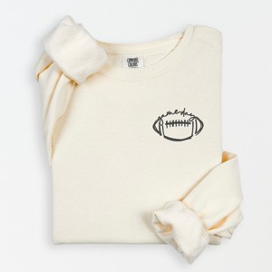 Embroidered Football Gameday - Womens Lightweight Garment Dyed Sweatshirt - 1 of 3