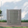 SEVOBAL Garden Fences and Gates Air Conditioner Fence Screen Outside, Cedar Privacy Fence 3 Panels to Hide Trash Enclosure, Gray, 31.5"*31.5"*38.5" - 4 of 4