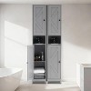 66.9" Tall Freestanding Narrow Bathroom Cabinet - Water-resistant with adjustable shelves, ideal for small spaces like kitchen or hallway. - 4 of 4