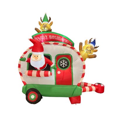 Celebrations - Holiday Camper w/ Santa - Inflatable - 7.5 ft.