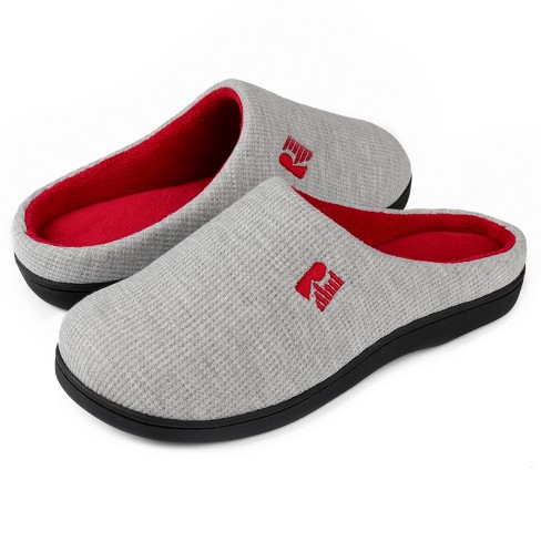 Women's Original Two-tone Memory Foam Slipper, Size Us Light Gray And Red : Target