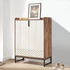 Kumasinova 29.52" Shoe Cabinet,Modern Freestanding 5-Tier Shoe Storage Organizer with Adjustable Shelves and 2 Doors for Entryway,Hallway,Closet - 1 of 4