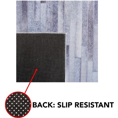 Gray Faux Fur Rectangular Washable Area Rug