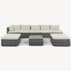 8-Piece Outdoor Patio Conversation Set, Wicker Patio Couch Sectional Sofa Set with Cushions, Ottoman and Coffee Table – Cuddlewood - 3 of 4