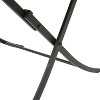 Osparple Foldable Round/Rectangle Patio Table,Wicker Outdoor Dining Table with Iron Tubing Frame for 4/6,Brown - 4 of 4