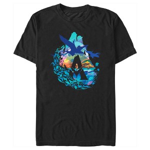 Men's Avatar: The Way of Water Great Leonopteryx Silhouette Scenic Logo T-Shirt - 1 of 4