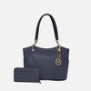 MKF Collection Savannah M Logo Printed Vegan Leather Women’s Tote and Wristlet Wallet by Mia K- 2 pieces - 2 of 4