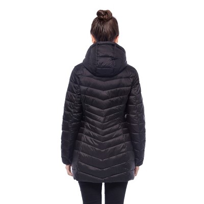 Женские куртки Rokka&Rolla Women's Light Long Coat Packable Puffer Jacket-Very Black, size XX Large — фото 4