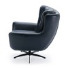 Faux Leather Swivel Chair with Decorative Top Stitching, Plush Foam Seat, and 360-Degree Swivel - 3 of 4