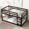 NicBex Twin Over Twin Bunk Bed,Wood Bunk Beds with Ladder and Guardrail,Bunk Bed Frame for Kids,Box Spring Not Required - 2 of 4