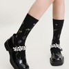Anna-Kaci Women's 3-Pair Floral Pattern Crew Socks with Scalloped Cuff and Allover Knit Design for Everyday Style - 3 of 4