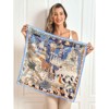 SilkSilky Women's Pure Silk Scenery Pattern Square Scarf 68x68cm/26.8 - 2 of 4