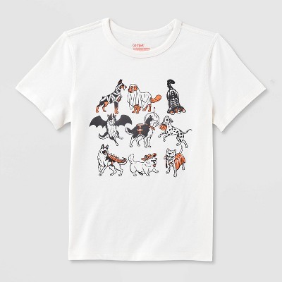 Kids' Adaptive Short Sleeve Graphic T-Shirt - Cat & Jack™  Cream S