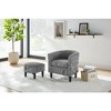 CAVINAS Modern Accent Chair with Ottoman, Upholstered Arm Chair, Corduroy Single Sofa Chair with Foot Rest, Comfy Armchair for Living Room Bedroom - 2 of 4