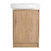 Okak 16.8In/23In Bathroom Vanity with Sink, Wall Mounted Bathroom Sink Cabinet with 1 Soft-Closing Cabinet Door for Bathroom - 3 of 4