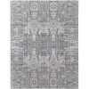 Gray and Silver Abstract Hand Woven Worn Faded Area Rug - 4 of 4
