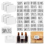 Talented Kitchen Talented Kitchen 8 Piece Metal Basket Labels Clip On Holders with 40 Labels, White Label Clips for Storage Bins