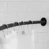 Home Mart Goods Matte Black Metal Shower Curtain Curved Rod Rust Resistant Non-Slip - 43"-72" - 2 of 4