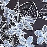 black white stencil floral