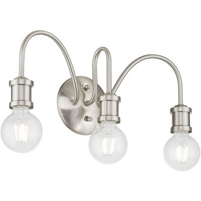 Brushed Nickel 3-Light Dimmable Vanity Fixture