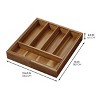 iDesign Expandable Acacia Wood Cutlery Drawer Organizer -Natural - 3 of 4