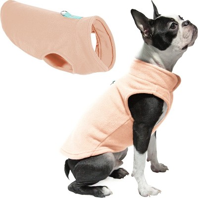 Gooby Fleece Vest Dog Sweater Peach, Small