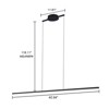 LLHZSY 41" Black Warm Kitchen Island Pendant Lighting Integrated LED Linear Chandelier Light Fixture - 4 of 4