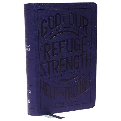 KJV Holy Bible: Personal Size with Cross References, Blue Leathersoft, Red Letter, Comfort Print (Thumb Indexed): King James Version (Verse Art Cover