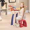 Baofuwish Kids Piano & Drum Set,2-in-1 Musical Toy with 32-Key Keyboard,Lights, Microphone & Stool, Fun Interactive Play for Boys & Girls - 3 of 4