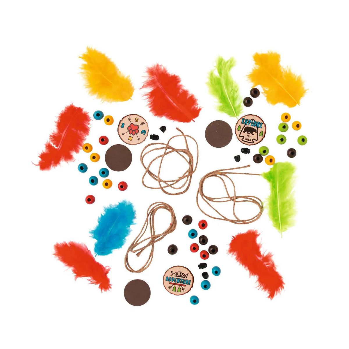 Feather Necklace Craft Kit - Makes 12 - thumbnail 2