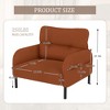 ModernLuxe Corduroy Accent Chair, Wide Seat Single Armchair with Side Pockets, Comfortable Reading Chair for Living Room & Bedroom - 3 of 4
