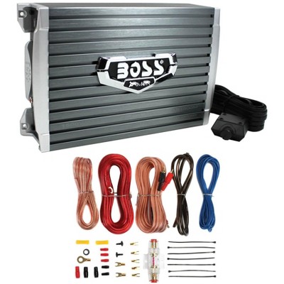 thumbnail image 2 of BOSS Audio Monoblock Amplifier + 8 Gauge Wiring Kit - 1100W Car Amp With Low Pass Crossover 2 of 5