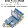 Clotth Wallet for Women - RFID Blocking Vegan Leather Bifold Credit Card Holder with Zipper Coin Pocket  for Everyday Use,Travel & Work - 4 of 4