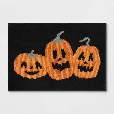 17"x24" Halloween Jack-O-Lantern Trio Bath Rug - Hyde and EEK! Boutique™