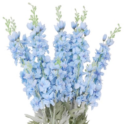 REGALWOVEN Home Wedding Delphinium Silk Realistic Artificial Flowers 33.8" 10 Pcs