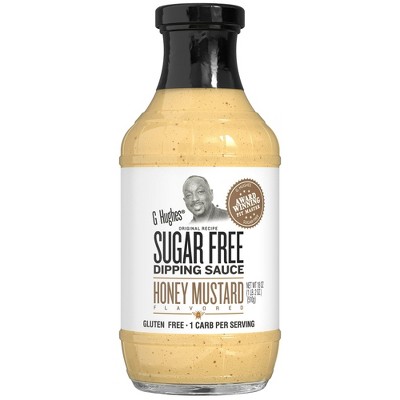 G Hughes Sugar Free Honey Mustard Dipping Sauce, 18 oz, Pack of 2