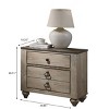 Accent Cabinet Modern with 3 Drawers and Patched Wood Top for Bedroom Storage - 3irtyhousy - 4 of 4