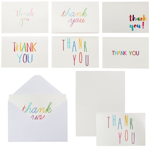 Thanks You Cards|72 Count Thank You Notes Bulk SetBlank Inside4 X 6 Inches 