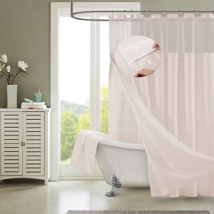 Dainty Home Complete Shower Curtain With Detachable Liner - 1 of 4