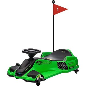 12V Kids Ride On Drift Car – Electric Go-Kart With Variable Speed, Music, Led Lights, Brushless Motor,Low-Power Alarm - 1 of 4