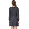 Coolmee Women's Spring Fall Pleated Mini Dress Long Sleeve Ruffle Causal Short Dress - 4 of 4