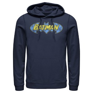 Men's Batman Logo Retro Wing Pull Over Hoodie - 1 of 3