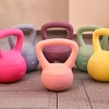 Fitvids Soft Kettlebell Ergonomic Grip, Iron & Sand Filled, 5 Pounds, Light Pink - 4 of 4