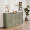 Modern 4-Door Wooden Cabinet With Adjustable Shelves, Wooden Sideboard, Storage Cabinet With Doors And Shelves, Wooden Sideboard-Cuddlewood - 2 of 4