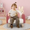 Costway Kids Rocking Chair Children Armchair Velvet Upholstered Sofa w/ Solid Wood Legs Blue/Red - 2 of 4
