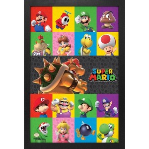 Pyramid America Super Mario - 3D Friends & Foes 11" x 17" Wall Framed - 1 of 1