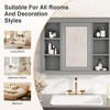 QingMoon Wall Mounted Bathroom Storage Cabinet, 35'' x 27.5'' Independent Mirror Cabinet with 6 Adjustable Open Shelves for Over Sink - 4 of 4