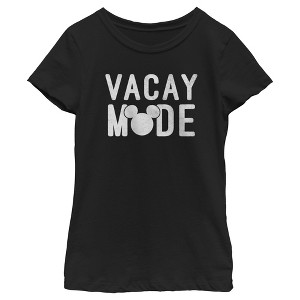 Girl's Mickey & Friends Distressed Vacay Mode T-Shirt - 1 of 4