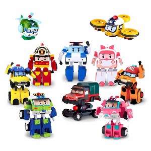 Robocar Poli 10 Pcs  Transforming Robots- Rescue Heroes Collection for Kids’ Role Play & Learning Fun - 1 of 4