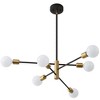 POWLIG Modern Sputnik Chandelier with Adjustable Height - Ceiling Fixture for Dining Room, Kitchen Island - 3 of 4